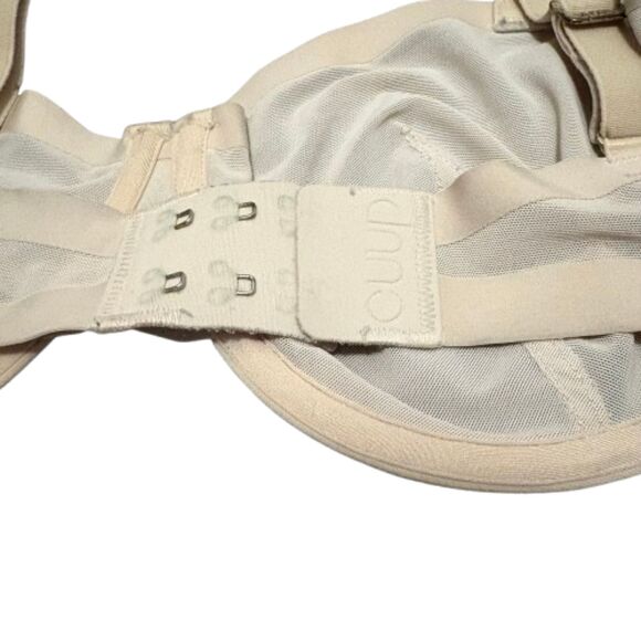 CUUP The Balconette Mesh Bra‎ Sheer Nude Minimalist Capsule Lingerie Size 34E - Picture 3 of 4